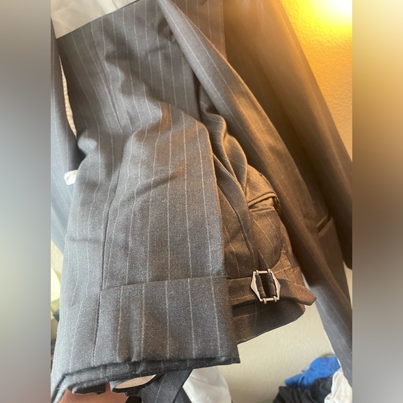 Suitsupply Grey Pinstripe Double Breasted Suit 44r - Picture 5 of 11